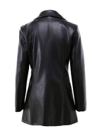 Vivian | Women's Lapel Coat | Faux Leather · PNY