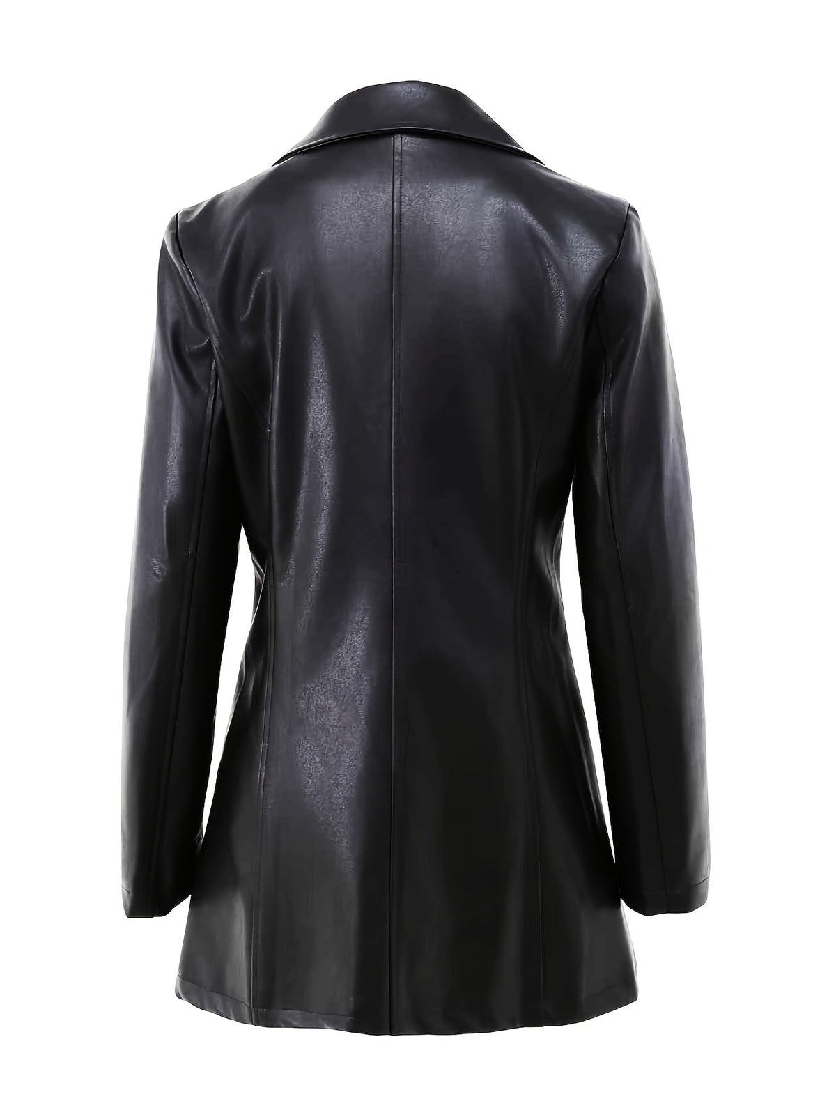 Vivian | Women's Lapel Coat | Faux Leather · PNY