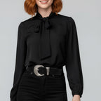 Vivian | Women's Long-Sleeve Blouse | Bow-Tie Neck · PNY