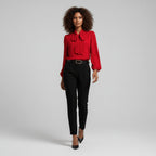 Vivian | Women's Long-Sleeve Blouse | Bow-Tie Neck · PNY