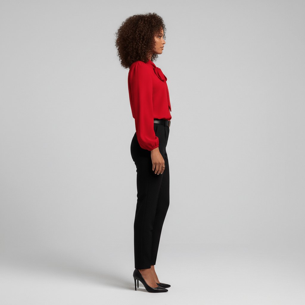 Vivian | Women's Long-Sleeve Blouse | Bow-Tie Neck · PNY