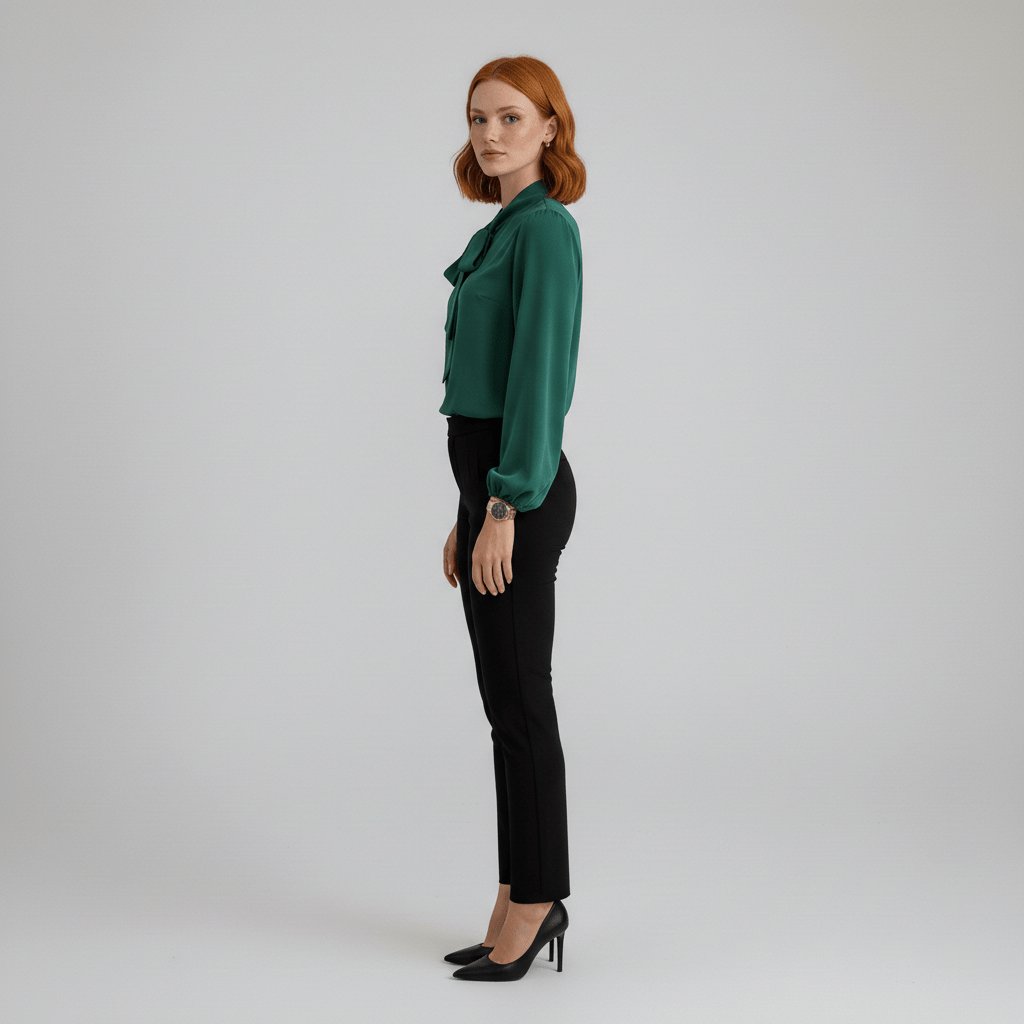 Vivian | Women's Long-Sleeve Blouse | Bow-Tie Neck · PNY