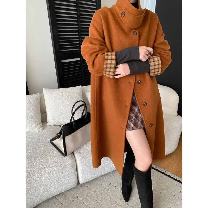 Vivian | Women's Longline Coat | Stand Collar · PNY