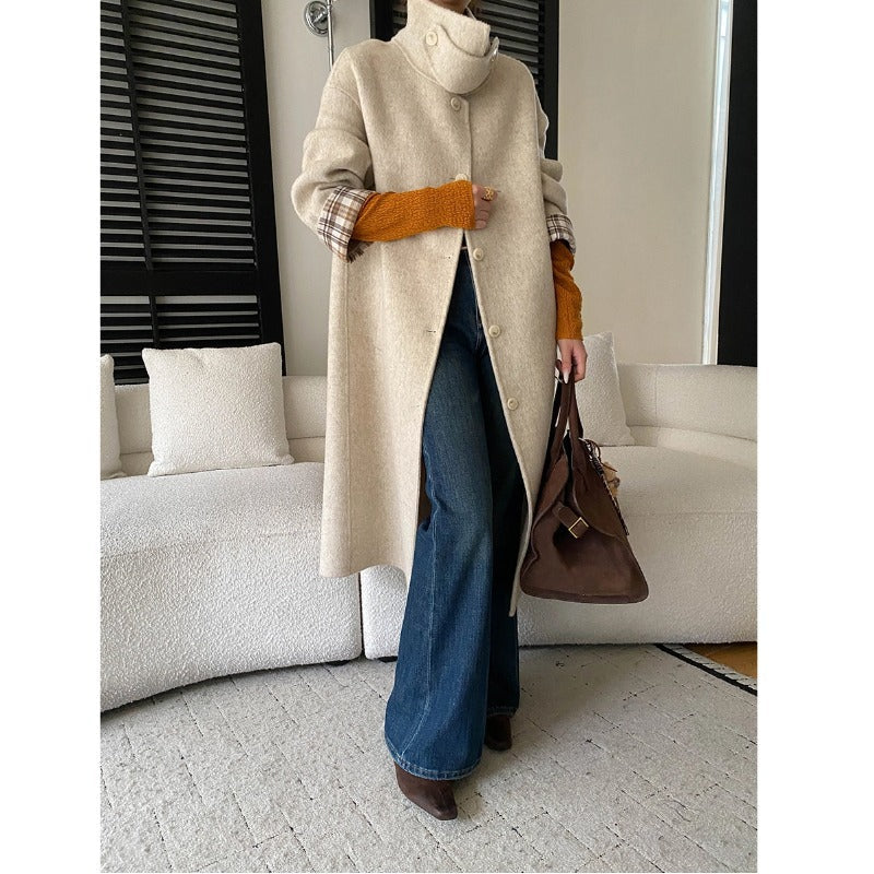 Vivian | Women's Longline Coat | Stand Collar · PNY