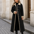 Vivian | Women's Longline Denim Coat | Sherpa-Lined · PNY