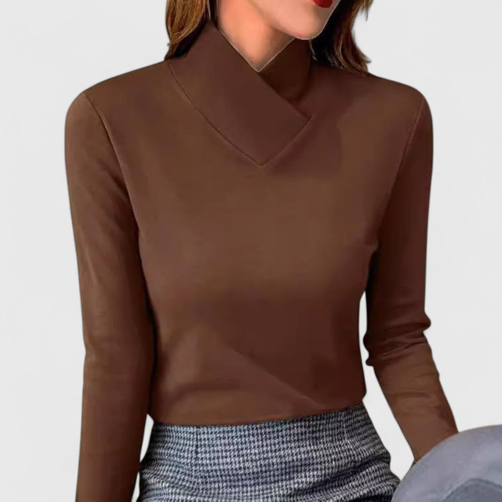 Vivian | Women's Mock-Neck Top | Long Sleeve · PNY