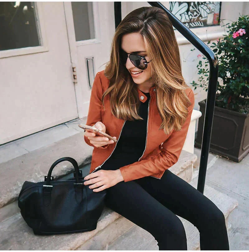 Vivian | Women's Moto Jacket | Faux Leather · PNY