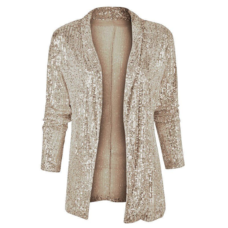 Vivian | Women's Open-Front Cardigan | Sequin Shimmer · PNY