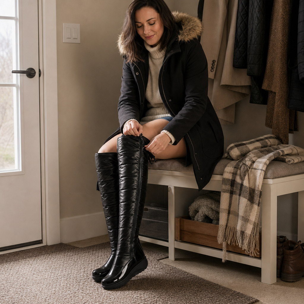 Vivian | Women's Over-the-Knee Winter Boots | Quilted Insulated · PNY