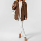 Vivian | Women's Oversized Blazer | Suede Notch-Lapel · PNY