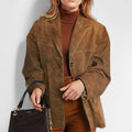 Vivian | Women's Oversized Blazer | Suede Notch-Lapel · PNY