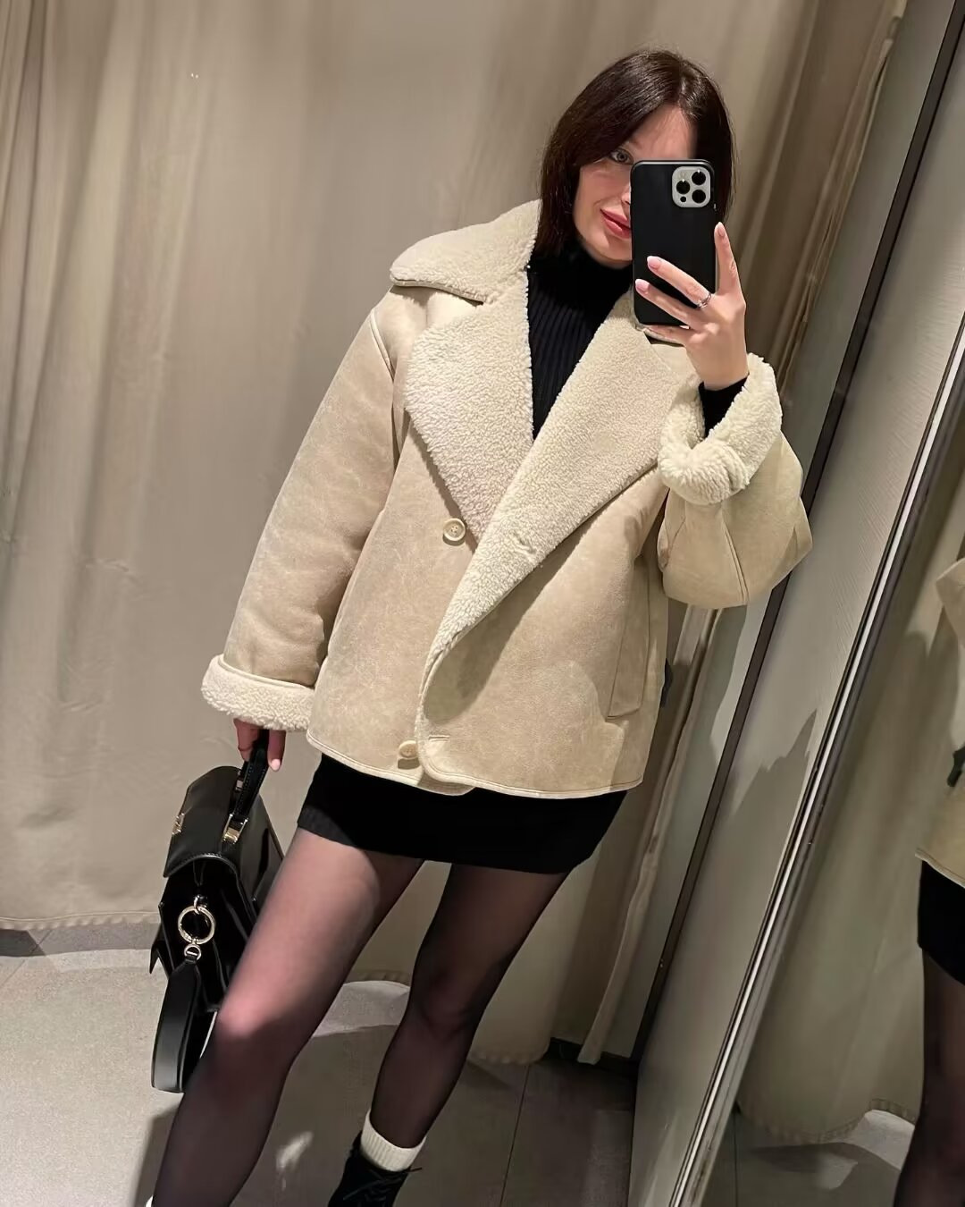 Vivian | Women's Oversized Jacket | Shearling-Lined · PNY