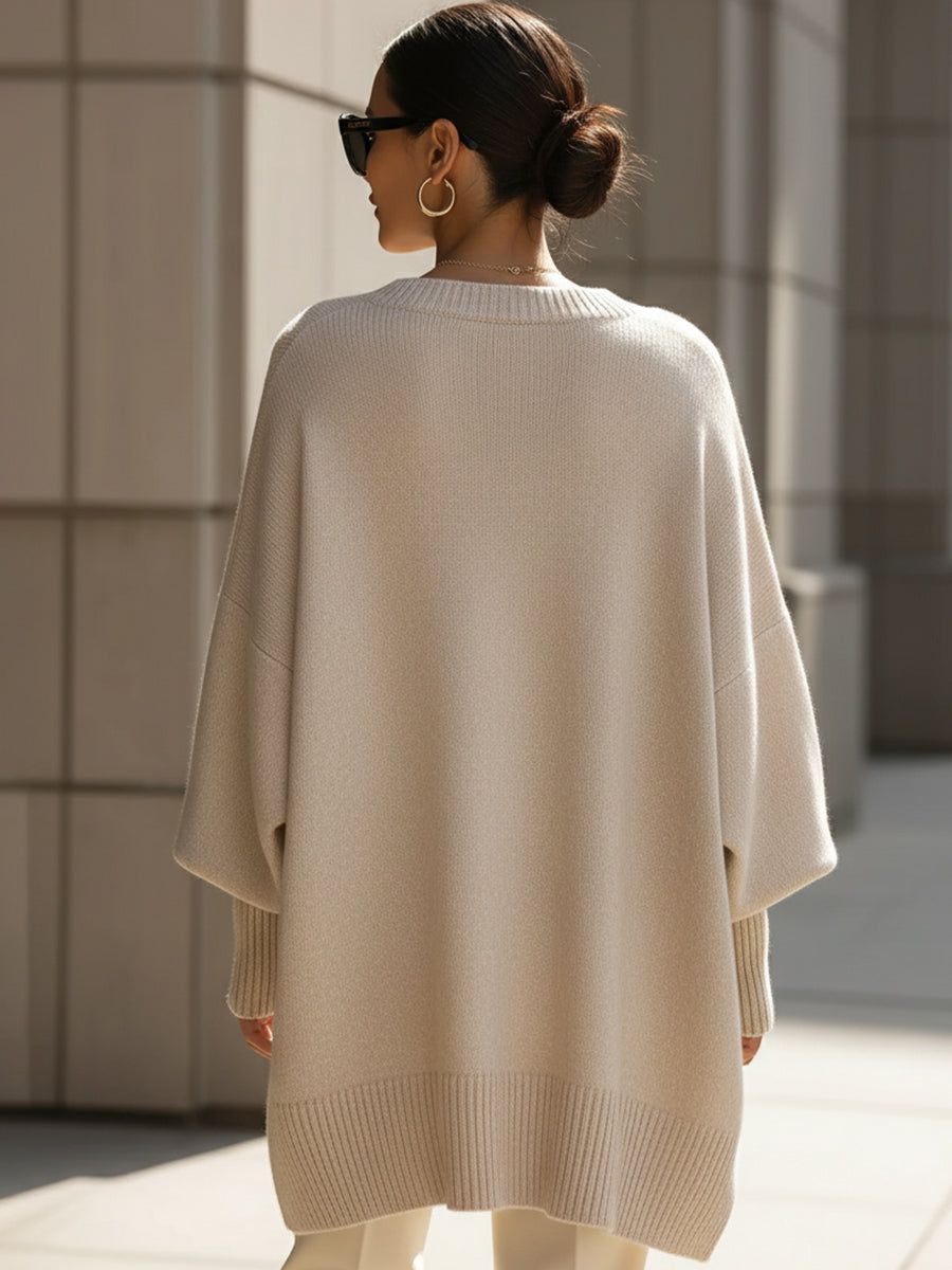 Vivian | Women's Oversized Sweater | Ribbed Cuffs · PNY
