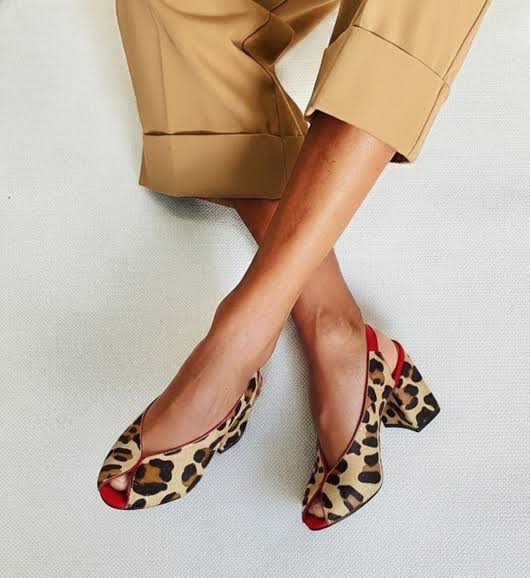 Vivian | Women's Peep-Toe Heels | Leopard Print · PNY