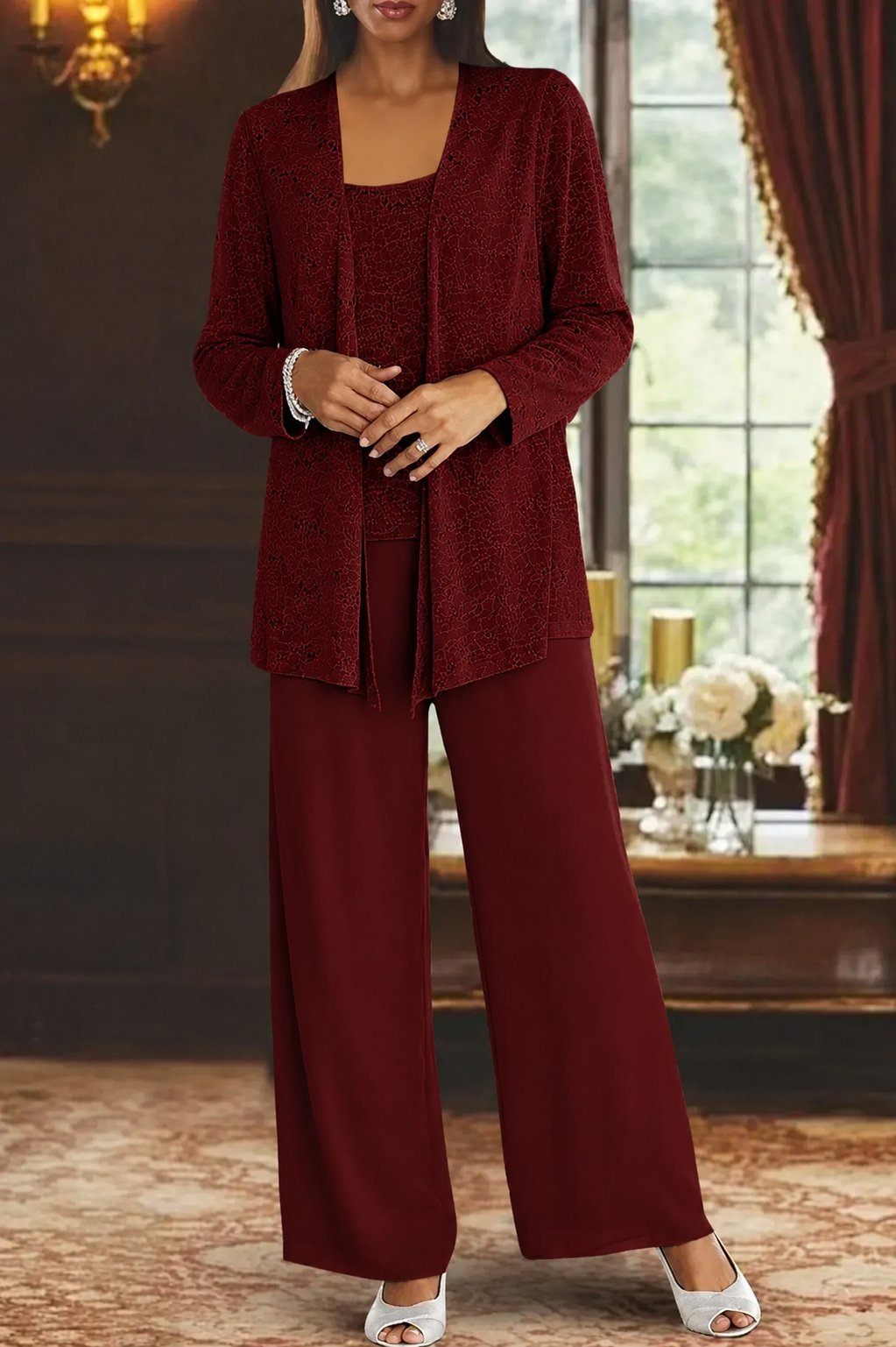 Vivian | Women's Sequined Pant Set | Jacket Included · PNY
