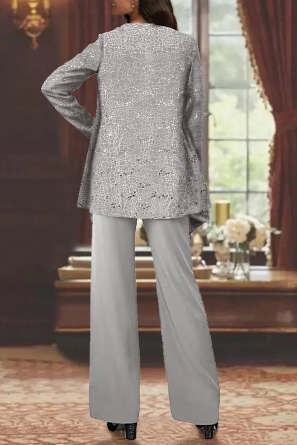 Vivian | Women's Sequined Pant Set | Jacket Included · PNY