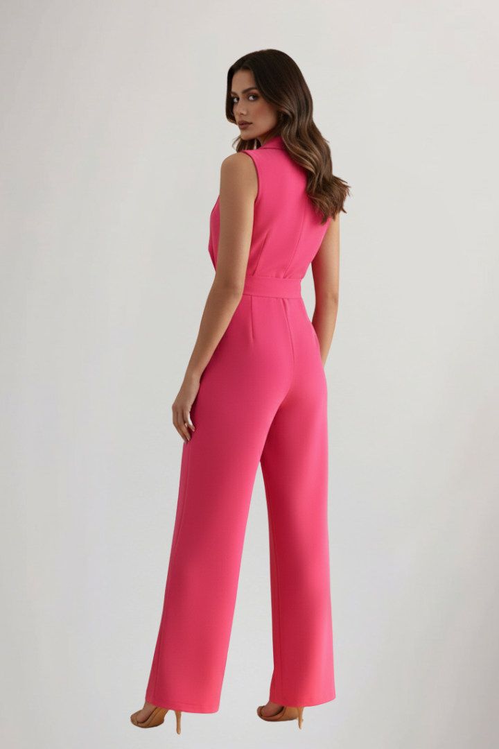 Vivian | Women's Sleeveless Jumpsuit | Tie Belt · PNY