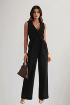 Vivian | Women's Sleeveless Jumpsuit | Tie Belt · PNY