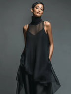 Vivian | Women's Sleeveless Maxi Dress | Sheer Overlay · PNY