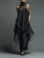 Vivian | Women's Sleeveless Maxi Dress | Sheer Overlay · PNY