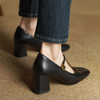 Vivian | Women's T-Strap Mary Jane Heels | Block Heel · PNY