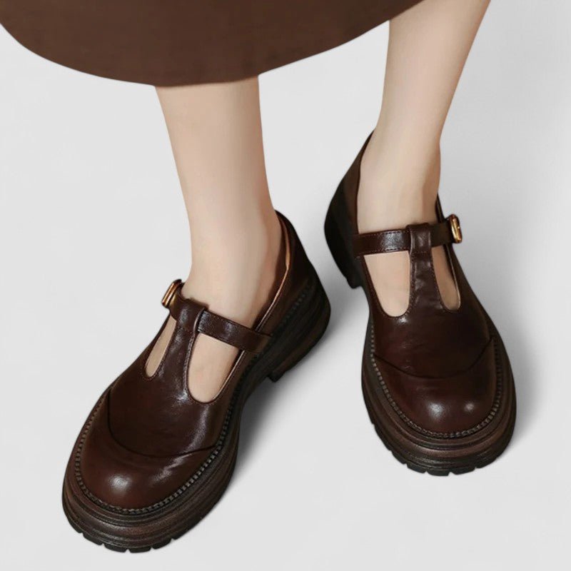 Vivian | Women's T-Strap Mary Janes | Buckle Platform · PNY