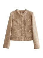 Vivian | Women's Tweed Jacket | Gold Buttons · PNY