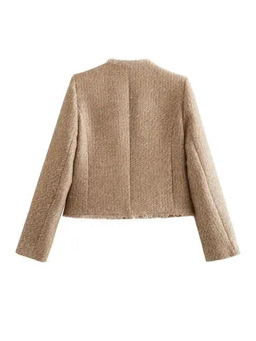 Vivian | Women's Tweed Jacket | Gold Buttons · PNY