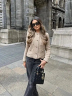 Vivian | Women's Tweed Jacket | Gold Buttons · PNY