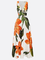 Vivian | Women's V-Neck Maxi Dress | Floral Print · PNY