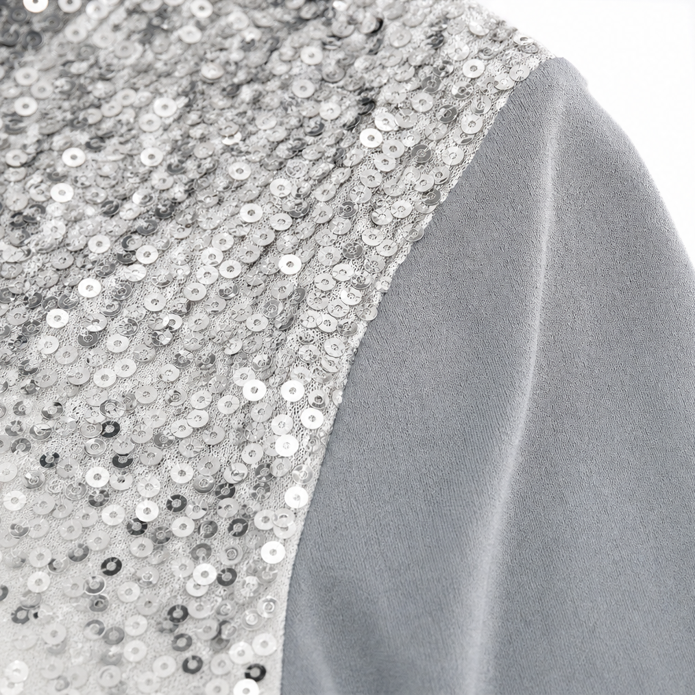Vivian | Women's V-Neck Top | Sequin Front · PNY