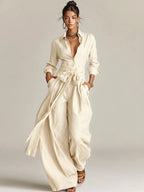 Vivian | Women's Wide-Leg Jumpsuit | Tie Waist · PNY