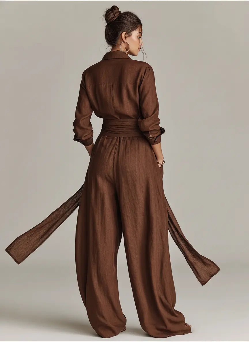Vivian | Women's Wide-Leg Jumpsuit | Tie Waist · PNY