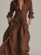 Vivian | Women's Wide-Leg Jumpsuit | Tie Waist · PNY