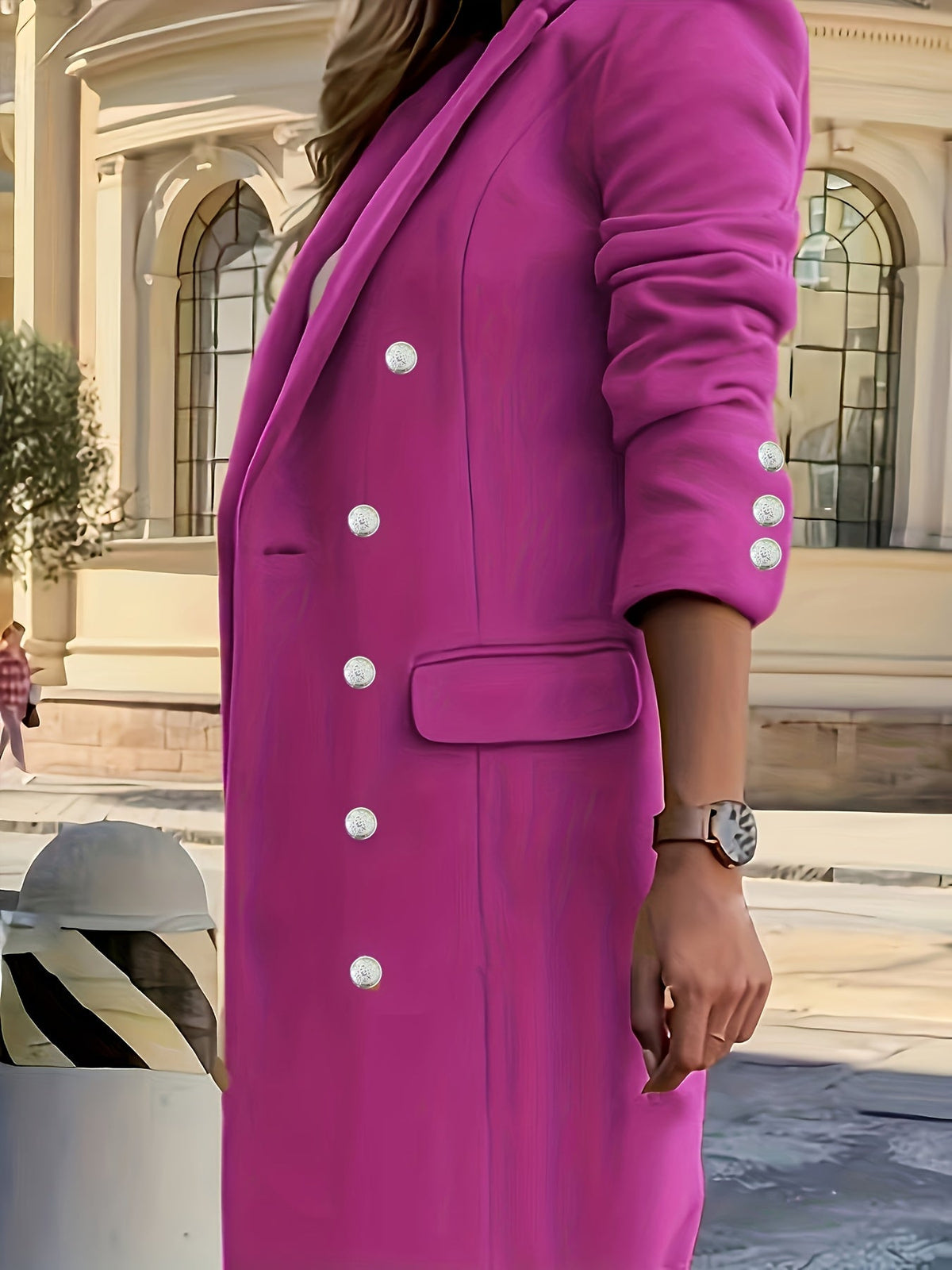 Vivienne | Women's Double-Breasted Overcoat | Notch Lapel · PNY