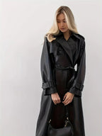Vivienne | Women's Double-Breasted Trench Coat | Belted Waist · PNY