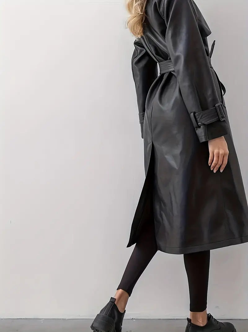 Vivienne | Women's Double-Breasted Trench Coat | Belted Waist · PNY