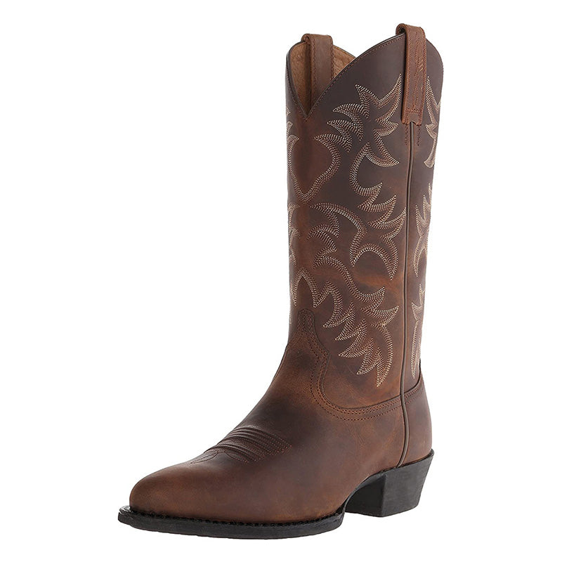 Wesley | Men's Classic Cowboy Boots | Embroidered Leather · PNY