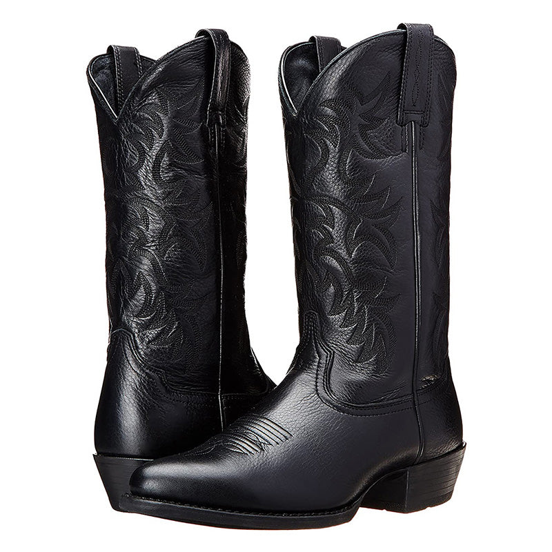 Wesley | Men's Classic Cowboy Boots | Embroidered Leather · PNY