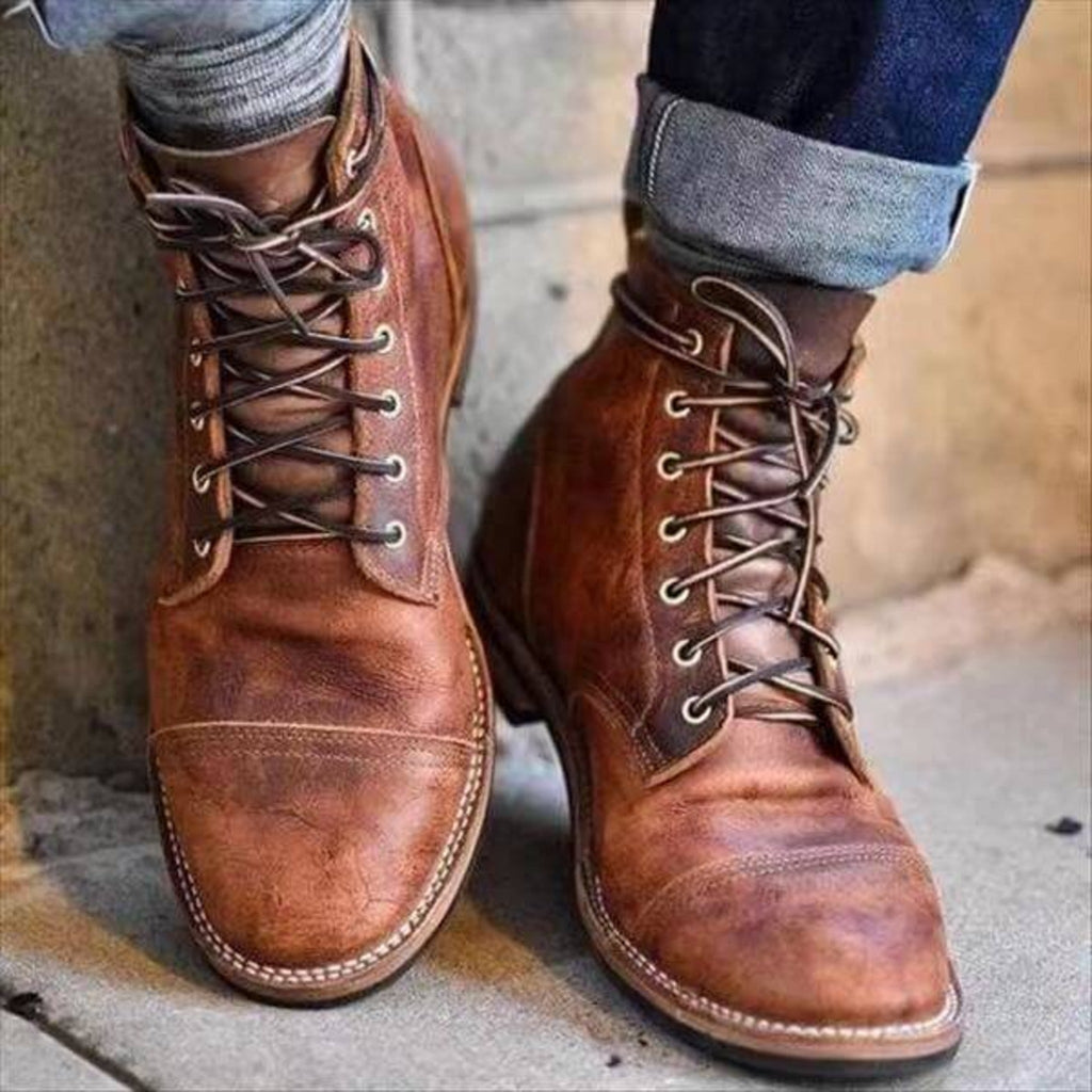 Wesley | Men's Lace-Up Boots | Cap Toe · PNY