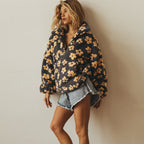 Willow | Women's Half-Zip Pullover | Floral Sherpa · PNY
