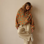 Willow | Women's Half-Zip Pullover | Floral Sherpa · PNY