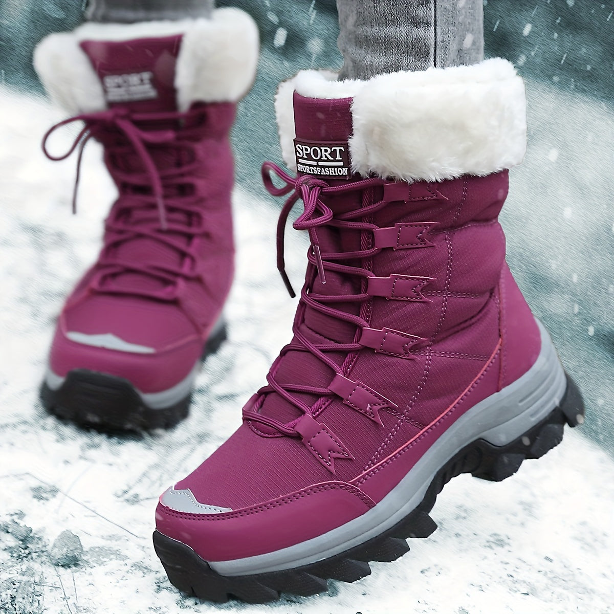 Willow | Women's Lace-Up Snow Boots | Fleece-Lined · PNY
