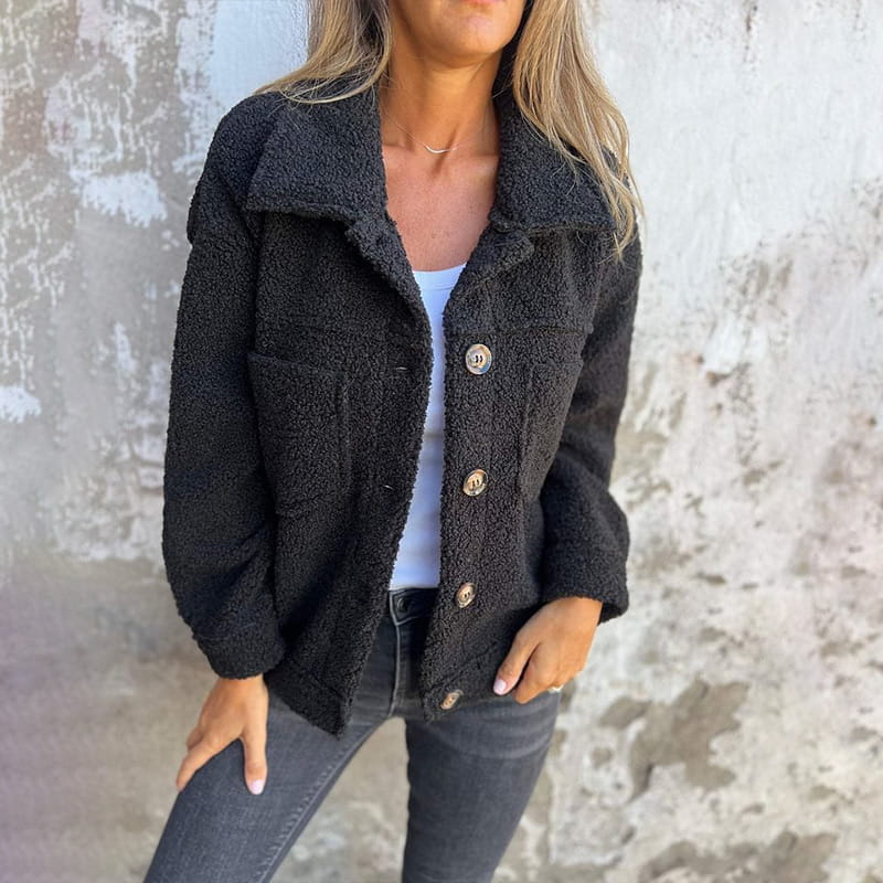 Willow | Women's Oversized Sherpa Jacket | Button-Front · PNY