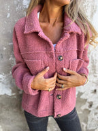 Willow | Women's Oversized Sherpa Jacket | Button-Front · PNY