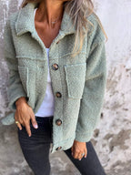 Willow | Women's Oversized Sherpa Jacket | Button-Front · PNY