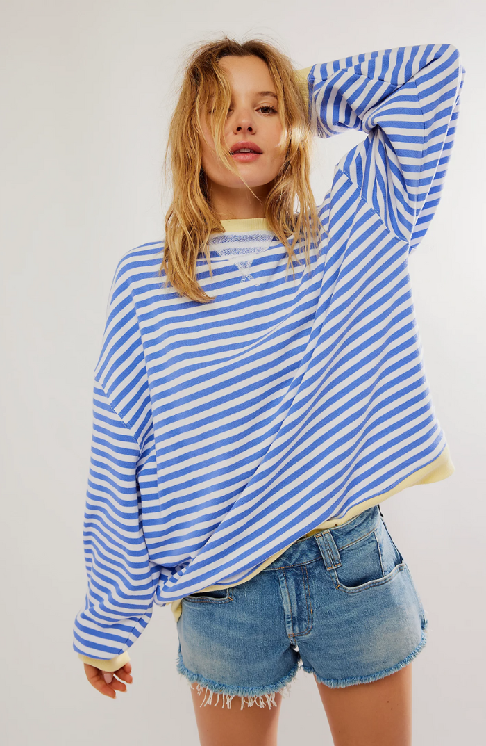 Willow | Women's Oversized Sweatshirt | Striped Print · PNY