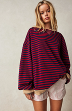 Willow | Women's Oversized Sweatshirt | Striped Print · PNY