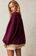 Willow | Women's Oversized Sweatshirt | Striped Print · PNY