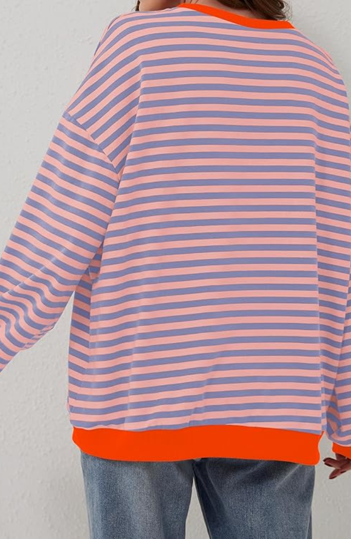 Willow | Women's Oversized Sweatshirt | Striped Print · PNY